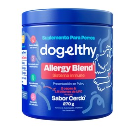 Dogelthy Allergy Blend Suplemento Natural contra Alergias para Perro. Sin Comezon y Molestias. Apoyo al Sistema Inmune, Piel y Salud Digestiva Sabor C