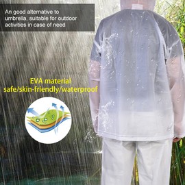 Tbest Clear Raincoat,Unisex Transparent Waterproof Raincoat Rain Suit Rainwear Portable Fashionable Outdoor Clear Rain Coat Pants Emergency Rain Wear For Adult Traveling Camping Hiking Fishing(L)
