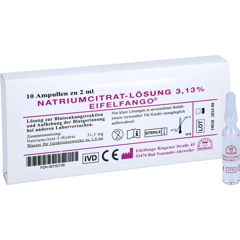 Sodium Citricum 3.13% Ampoules 10 x 2 ml