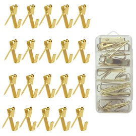 30lb,50lb,100 lb Picture Hangers,Heavy Duty Picture Hanging Kit Metal Picture Hanging Hooks for Wood or Drywall (20pcs-100lbs)