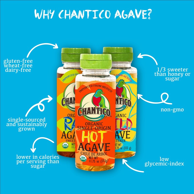 Chantico Agave Organic Sweetener (333g of each, Variety 3 pack,