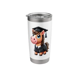 Cute Horse Graduation Stainless Steel Insulated Tumbler