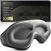 MINNU Eye Mask, For Sleeping, 99.99% Light Blocking, 3D Shape,