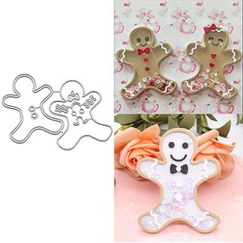 Gingerbread Man Metal Dies Cutting Die Cuts, Gingerbread Man Cutting Dies Embossing Stencils DIY Crafts Cards Cutting Dies Cuts for DIY Embossing Card Making Photo Decorative Paper Dies Scrapbooking