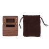 Ring Box Walnut Magnetic Cover Inlay Fleece Portable Wooden Wedding