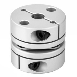 D34 L32 Flexible Diaphragm Motor Shaft Coupling 8mm Bore to 12mm Tight Clamping Motor Shaft for Stepper Motor Spindle