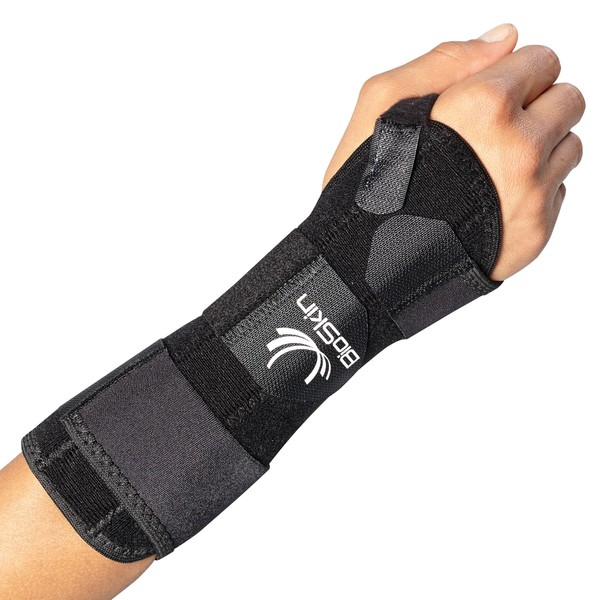 BIOSKIN Premium Wrist Brace 8-inch - Hypoallergenic Support for Carpal Tunnel, Wrist Sprains, and Arthritis Pain (XL-XXL), Left