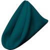 LA Linen Poplin Napkin, Polyester, Dark Teal, 18 x 18-inch,