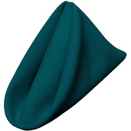 LA Linen Poplin Napkin, Polyester, Dark Teal, 18 x 18-inch, Pack of 10