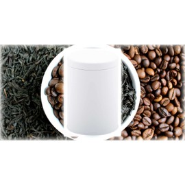 Takada Coffee Canister, Made in Japan, Coffee & Tea Canister, 7.1 - 8.8 oz (200 - 250 g), Moisture-Proof Ring Can with Sealing (Steel), Utility Model Registration, White Mat (White, Matte)