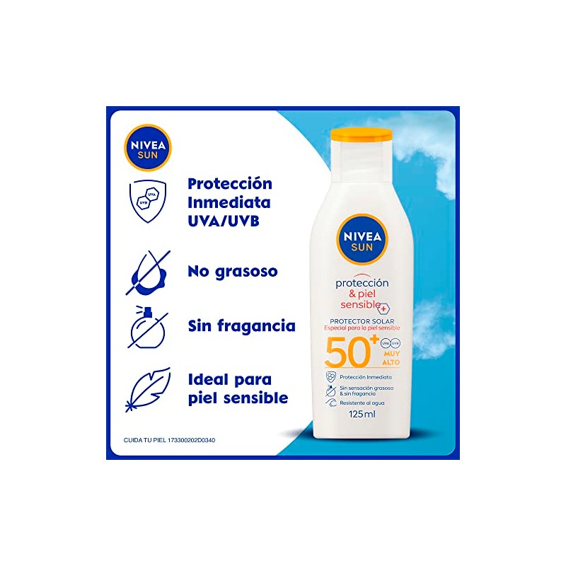Protector Solar Corporal NIVEA SUN Protección & Piel Sensible FPS