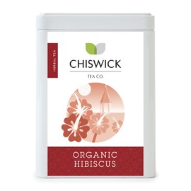 Organic Hibiscus Flowers Premium Loose Leaf Herbal Tea - Chiswick Tea Co - 50g Tin