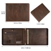 Leather Business Checkbook Binder - 7 Ring Zippered Binder with