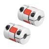 TOP-VIGOR 2pcs 6.35mm to 6.35mm Shaft Coupling L25xD20 Flexible Clamp