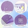 Purple Birthday Decoration Guest Book, 18x12 Inch Signing Board