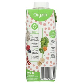 Orgain Organic Healthy Kids Strawberry Nutritional Shake, 8.25 Fluid Ounce - 12 per case.
