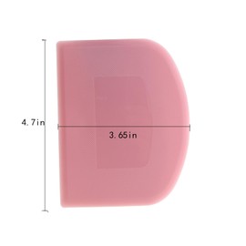Caishun 3PCS Pink Food Grade PP Plastic Bench Food Scrapers 12cm Multifunctional Kitchen Pastry Cutting Tool Flours Spatula Suitable for Spade Cream Fudge Cheese
