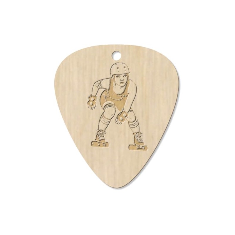 7 x 'Roller Derby Skater' Guitar Picks/Pendants (GP00030597)