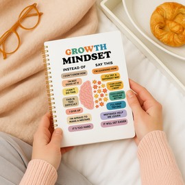FGFK Growth Mindset Mental Health Spiral Notebook Journal, Psychology Gifts Journal for Women, Positive Mindset Inspirational Notebook, Therapy Office Supplies, 5.5x8.3 Inches 302
