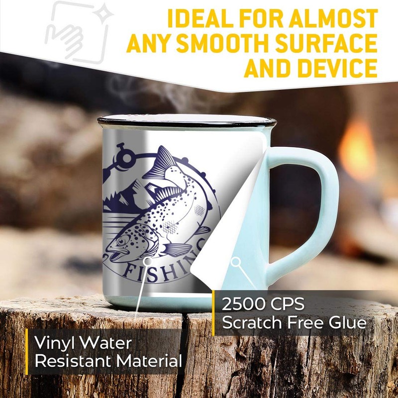 Rectangle Stickers (Set of 2) 10cm - Fishing Logo Equipment