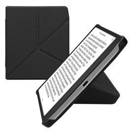 kwmobile Origami Case Compatible with Pocketbook Era/Era Color Case - Slim PU Leather Cover with Stand - Black