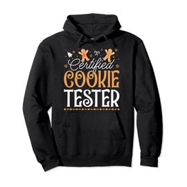 Certified Cookie Tester for Christmas Sweater Hoodie, black