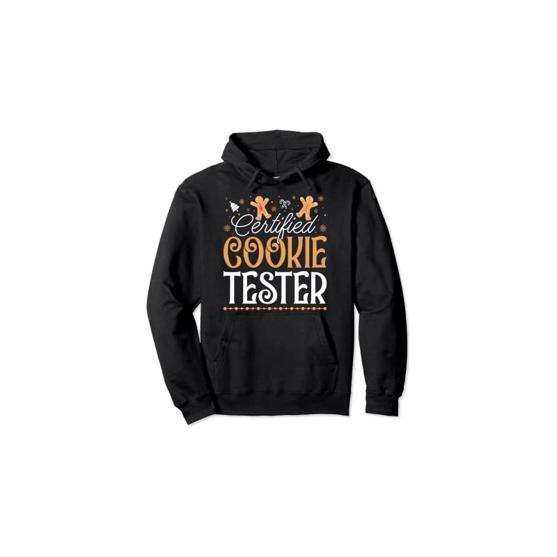 Certified Cookie Tester for Christmas Sweater Hoodie, black