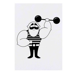 'Strongman' Temporary Tattoo - Water Resistant, Skin-Safe, Non-Toxic Transfer (TO00031211)