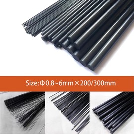 Varilla de fibra de carbono de 200 mm x 1,0 mm, 1,5 mm, 2,0 mm, 2,5 mm, 3,0 mm, 3,5 mm, 4,0 mm, 5,0 mm, 6,0 mm, 10 varillas de fibra de carbono para avión RC DIY Craft poste mate