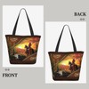 Western Tote Bag for Women, Cactus & Horse Riding Cowgirl