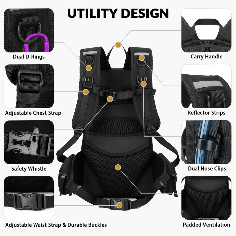Arvano Cycling Backpack for Men & Women Hiking Backpack Small