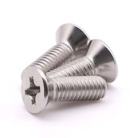 #4-40 x 1 (100 Pack) Phillips Flat Head Machine Screws, Stainless Steel 304 (18-8), UNC Coarse Thread, Countersunk Head Machine Screws, Phillips Drive #1