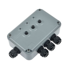 KCMYTONER IP66 Rated Weatherproof 3 Gang Power Control Switch Waterproof Junction Box with Cable Gland Fit for Outdoor Use