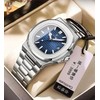 Reloj de Lujo para Hombre, Correa de Acero inoxidable, Formal,
