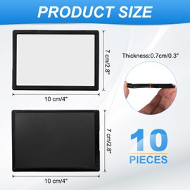 uxcell 10 Pcs Magnetic Label Holders, 4 x 2.8 Inch Data Card Holder with Paper Cards and Protective Films for Shelf White Board Toolbox Metal Wall Cabinet Drawer, Black