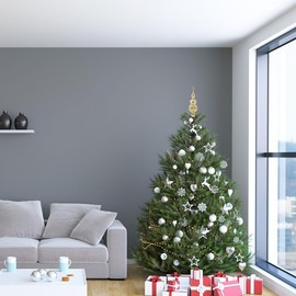 Angoily Gold Christmas Tree Topper, 9.04 Inch Shiny Finial with Glitter Accents for Xmas Tree Decoration, Festive Holiday Home Decor Seasonal Celebrations