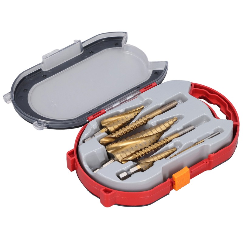 6Pcs/Set Spiral Grooved Step Drill Bit Hex Shank Stepped Drills
