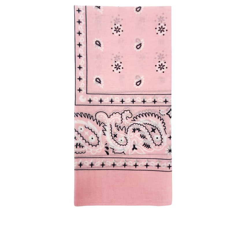 Vamqor 100% Cotton 10 Pack Fine Bandanas(Pink)