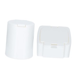 Ciieeo 2pcs Cotton Swab Storage Box Lid Pp Organizer for Home Desktop Cotton Pad Holder Dustproof Design Compact Container for Bathroom Vanity Use