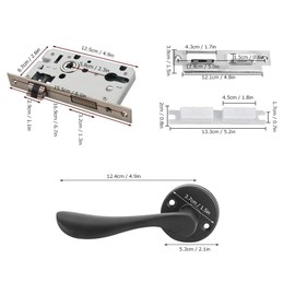 QANYEGN Door Lock Set, Keyed ke Entry Door Knobs, Single Cylinder Dead Combo Set for Exterior and Front Door