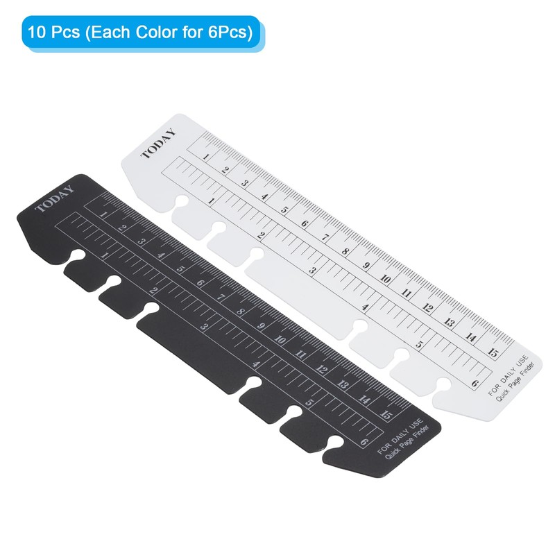 PATIKIL 7.1 x 1.6 Inch Bookmark Ruler Pack of 10