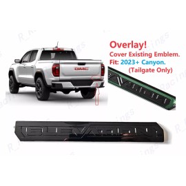 GMC OVERLAY 1PC Gloss Black Rear Tailgate Elevation Emblem Badge 2023+ GMC Canyon