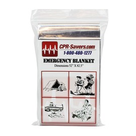 CPR Savers & First Aid Supply 52" x 82.5" Mylar Emergency Survival Blanket