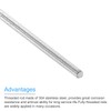 sourcing map Fully Threaded Rod M5 x 100mm 0.8mm Thread
