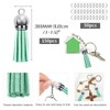 Bouiexye Tassels for Jewelry Making 150 Pieces Aqua Green Leather