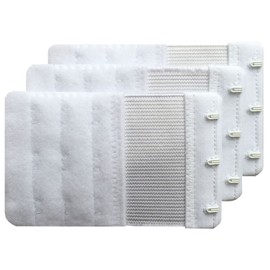 Chanie Women Pack of 3 Soft Comfortable 3 Hooks Bra Extender,9.4cm x 5.6cm