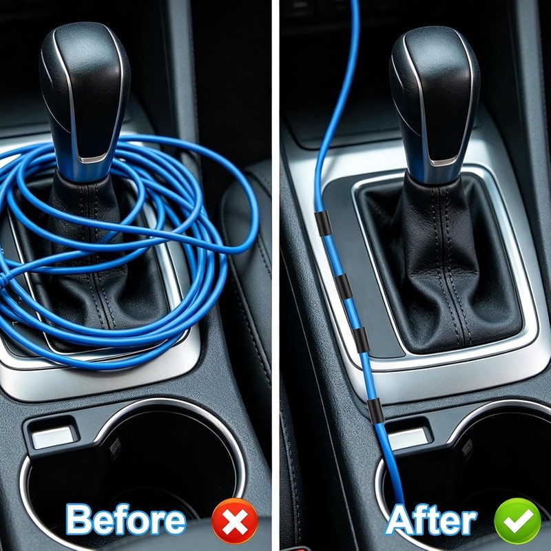 12Pzs Clips Cables Moldura Coche Organizador Cables Dashcam