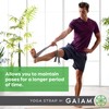 Gaiam Yoga Strap 8ft Stretch Band with Adjustable Metal D-Ring