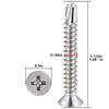 Wensilon（250pcs）#8×1-1/4”for Sheet Metal Self-Tapping Screws 410 Stainless Steel Flat Head