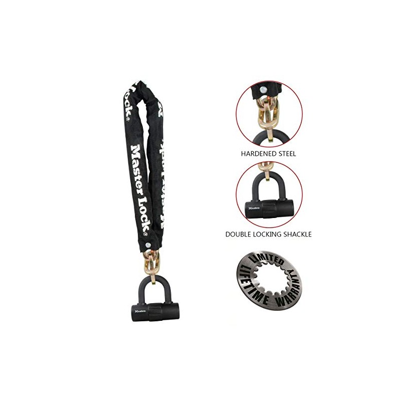 Master Lock Black Outdoor Hardened Steel Link Chain with Mini